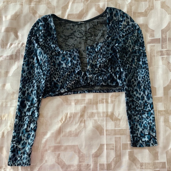 Tops - Suede Leopard Shirt